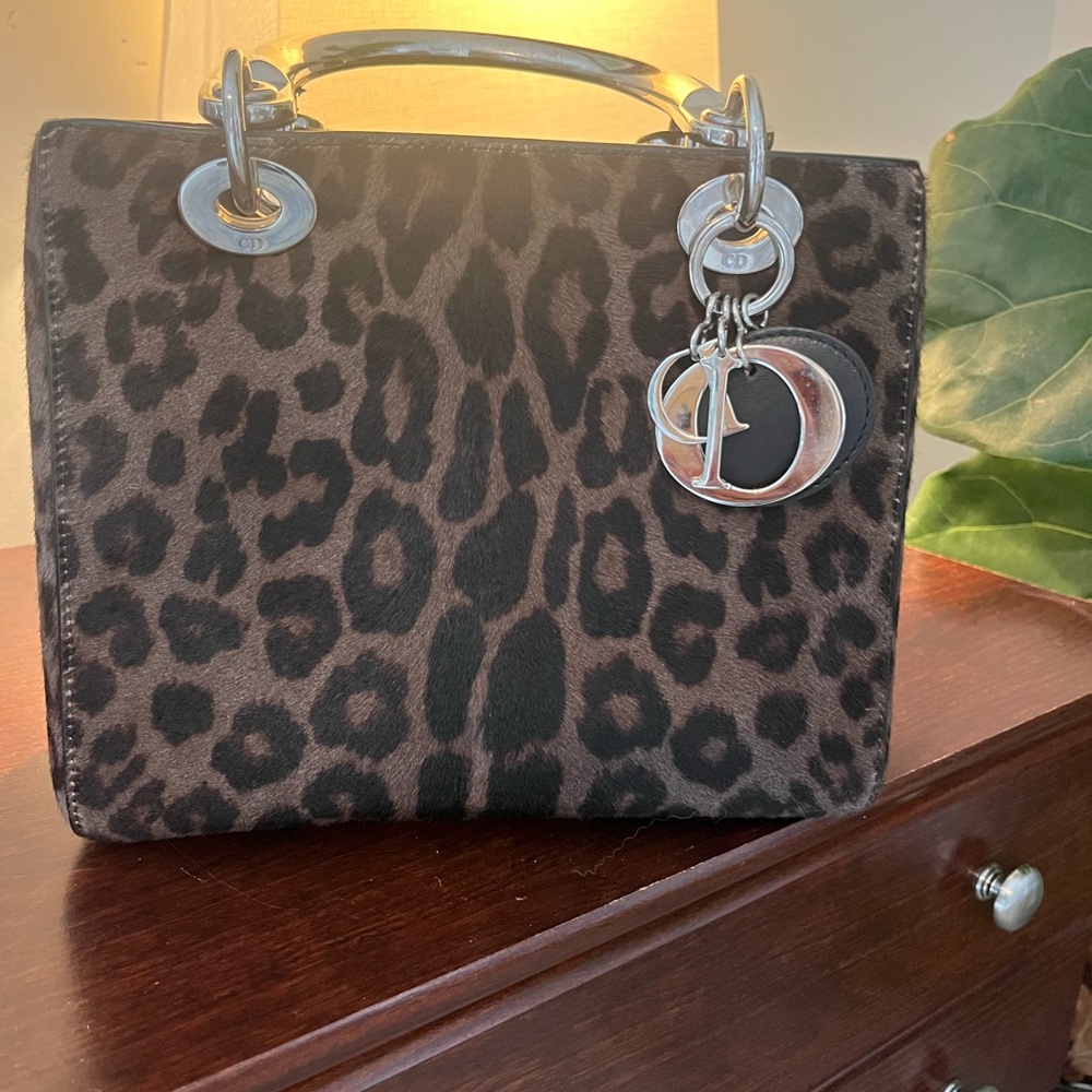 Dior Leopard Print Satchel